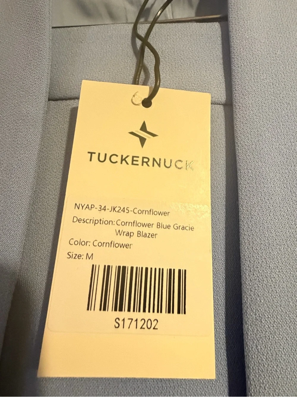 Tuckernuck Cornflower Blue Gracie Wrap Blazer & Matching Midi Skirt Set